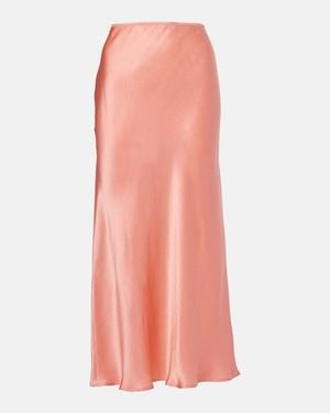 RIXO London Midirock Ardith Aus Seidensatin - Pink