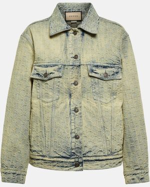 Gucci GG Jacquard Denim Jacket - Green