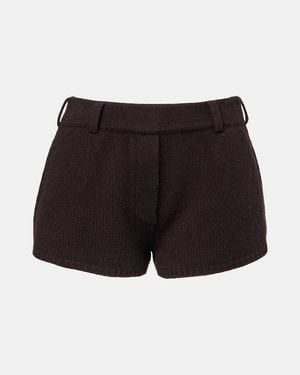 Lisa Yang Shorts De Cachemir De Tiro Bajo - Negro