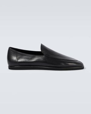 AURALEE Loafers Aus Leder - Schwarz