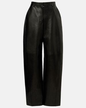 Givenchy High-Rise-Hose Aus Leder - Schwarz