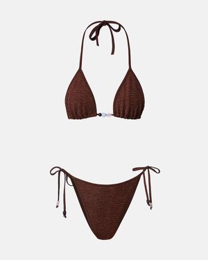 Hunza G Gina Embellished Bikini - White