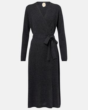 Jardin Des Orangers Wool And Cashmere Wrap Dress - Black