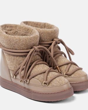 Inuikii Felt Wedge Snow Boots - Brown