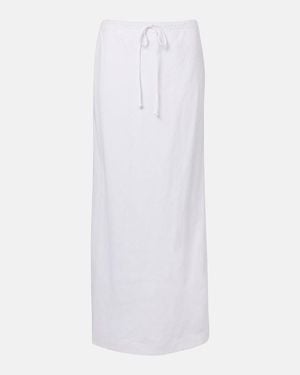 Velvet Beka Linen Maxi Skirt - White