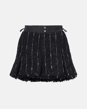 Sacai Striped Tweed Shorts - Black