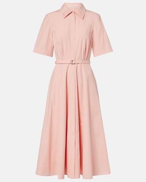 Emilia Wickstead Robe Midi Rubie En Coton - Rose