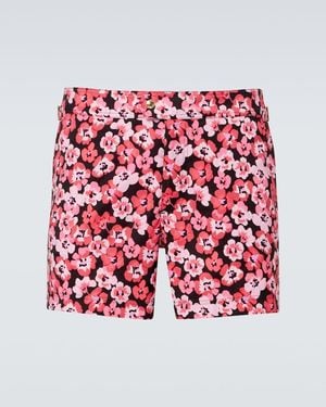 Tom Ford Floral Swim Trunks - Red