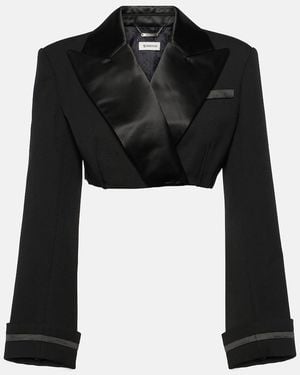 Jonathan Simkhai Clare Cropped Wool-Blend Blazer - Black