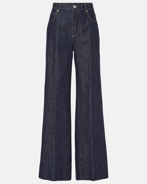 Bottega Veneta High-Rise Wide-Leg Jeans - Blue