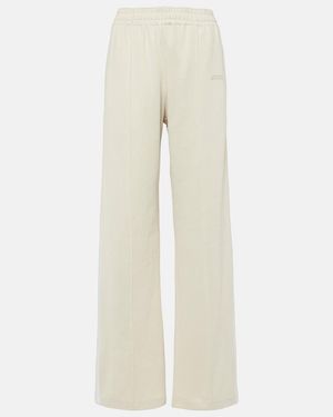 Isabel Marant Roldy Cotton-Blend Jersey Sweatpants - Natural