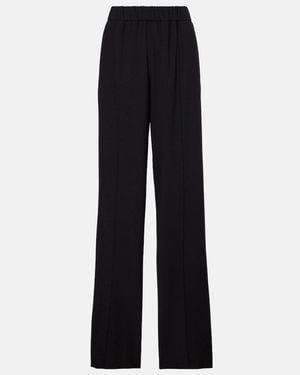 Dolce & Gabbana Wool Straight Trousers - Black