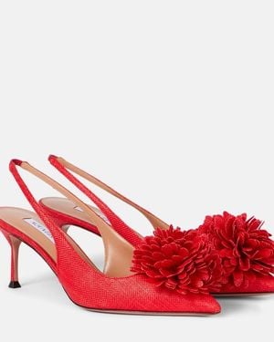 Aquazzura Couturier 65 Slingback Court Shoes - Red