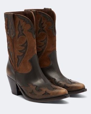 Golden Goose Stivali Texani Wish Star - Marrone