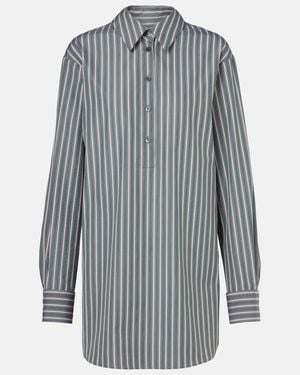 Dries Van Noten Striped Cotton Shirt - Blue