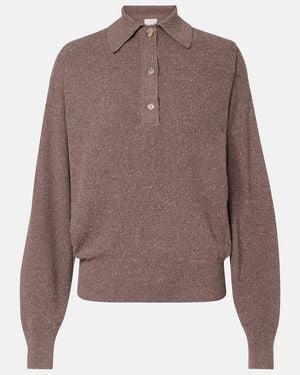 Calvin Klein Polo Helga En Soie - Marron
