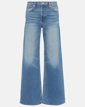 RE/DONE Mid-Rise Wide-Leg Jeans - Blue