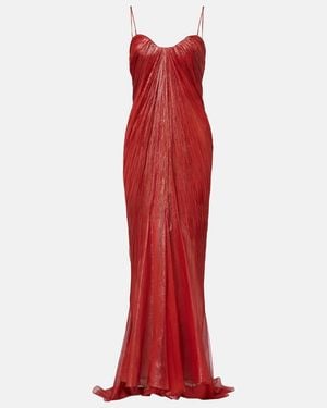 Maria Lucia Hohan Robe Victoria Aus Seidenmusselin - Rot