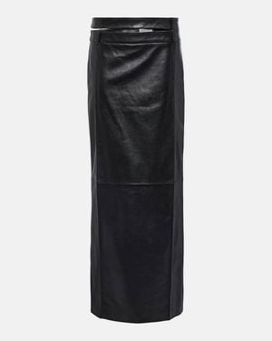 The Mannei Low-Rise-Maxirock Ararat Aus Leder - Schwarz