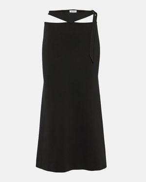 The Attico Cutout Midi Skirt - Black