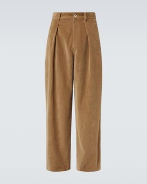 JW Anderson Cotton Corduroy Wide-Leg Trousers - Natural