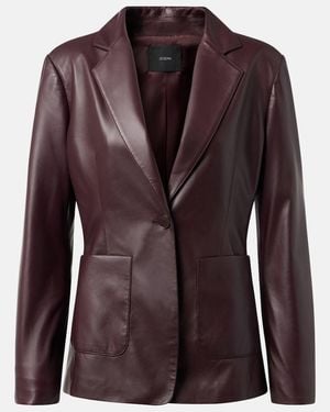 JOSEPH Leather Blazer - Brown