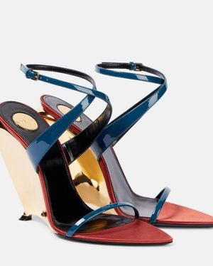 Saint Laurent Tallulah Wedges Sandal - Blue