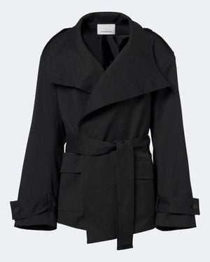 Frankie Shop Chaqueta Tavea Con Cinturon - Negro
