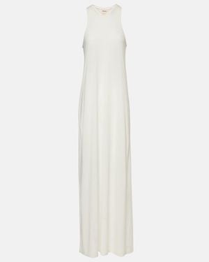 KHAITE Vernetta Cotton-Blend Jersey Maxi Dress - White