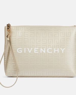 Givenchy Pouch De Lona Revestida Con Logo - Neutro