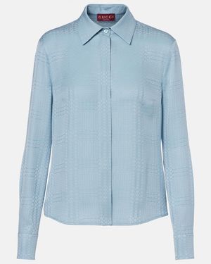Gucci Silk Shirt - Blue