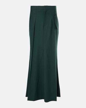 Victoria Beckham Asymmetric Maxi Skirt - Green