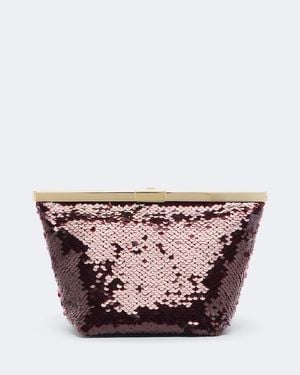 Jimmy Choo Ganache Small Sequined Clutch - Pink
