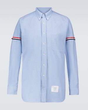 Thom Browne Grosgrain Armband Shirt - Blue