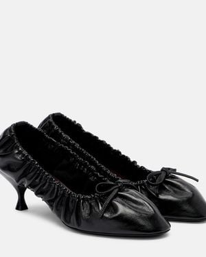 Herbert Levine Gather Around Leather Court Shoes - Black