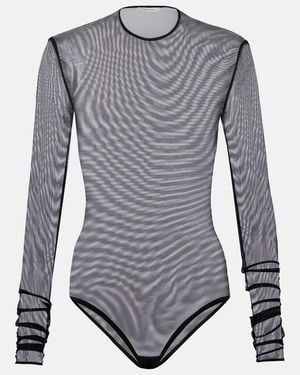 Nensi Dojaka Sheer Bodysuit - Grey
