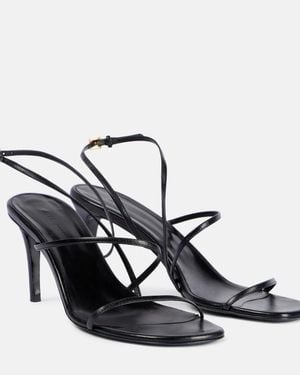 KHAITE Loop 75 Leather Sandals - Black