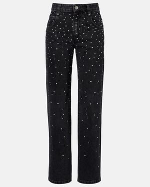 Isabel Marant Embellished Straight Jeans - Black
