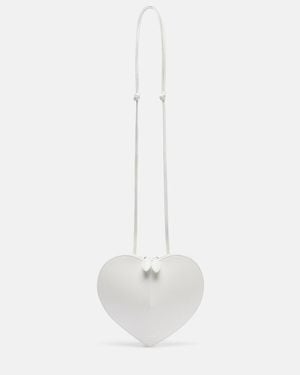 Alaïa Le Coeur Leather Crossbody Bag - White