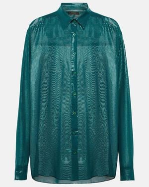 Oséree Oseree Lame Shirt - Green