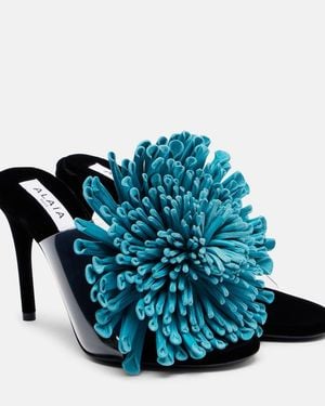 Alaïa Heeled Mules - Azul