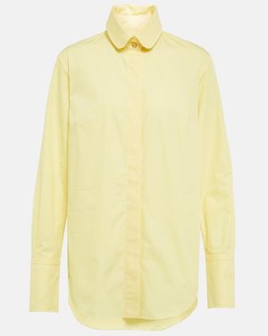 Patou Oversized Cotton Poplin Shirt - Yellow