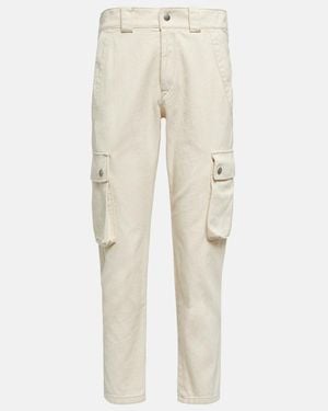 Isabel Marant Evalia Tapered Cotton Cargo Trousers - Natural