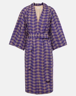 Dries Van Noten Printed Cotton Poplin Minidress - Purple