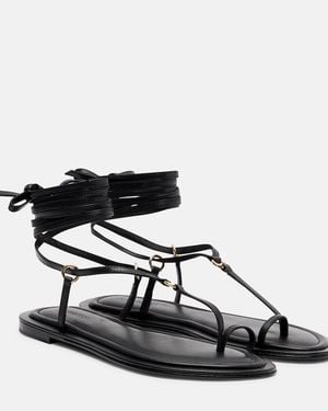 A.Emery Tesni Leather Sandals - Black