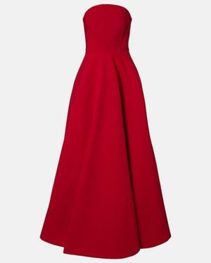 Solace London Mathilde Strapless Gown - Red