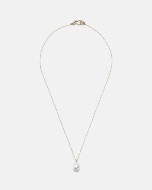 Sophie Bille Brahe Perle Poire Simple 14Kt Necklace With Freshwater Pearls - White
