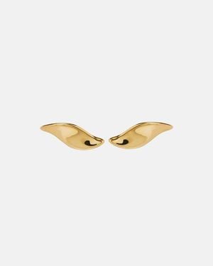 KHAITE Pendientes De Clip Leaf - Blanco