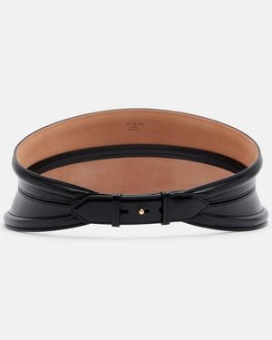 Alaïa Guertel Tube Aus Leder - Braun