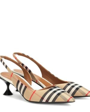 Burberry Slingback-Pumps im Vintage Check-Design - Mehrfarbig